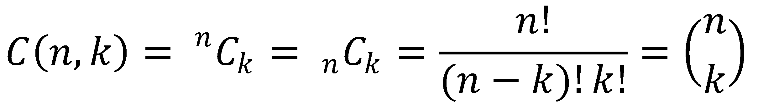 Combination Shortcut Formula